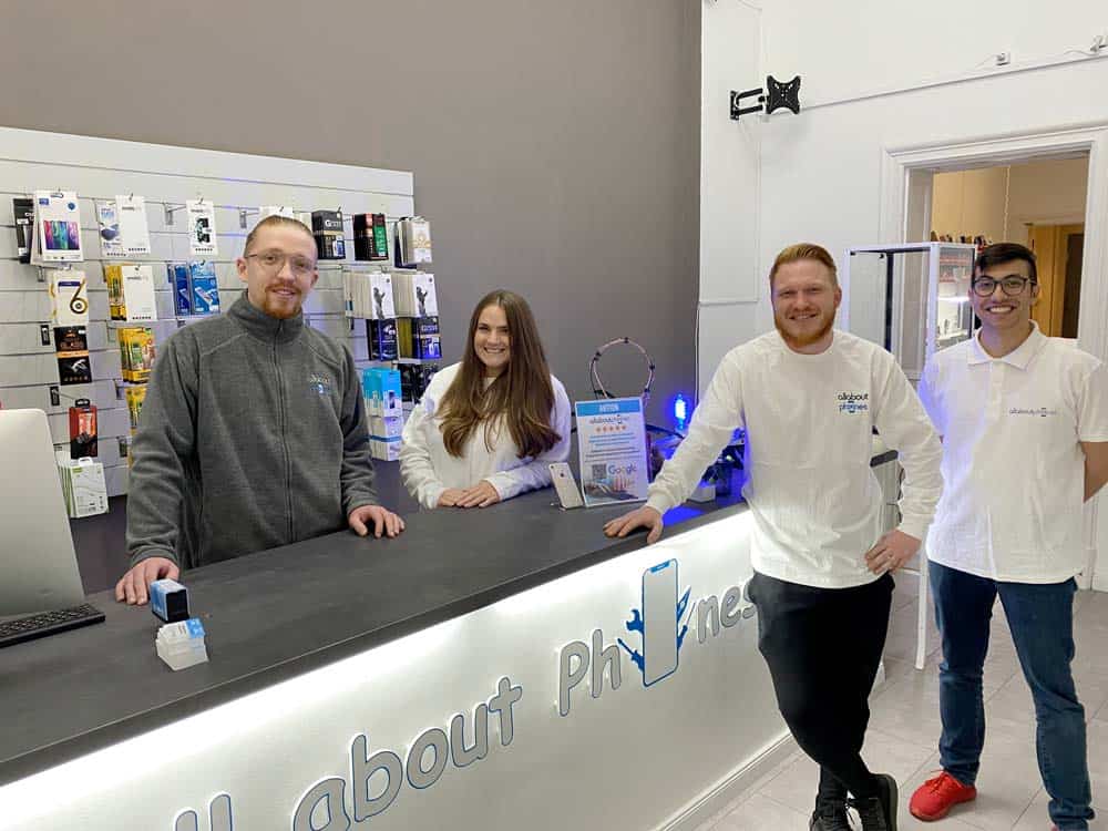 Das Team bei der Arbeit